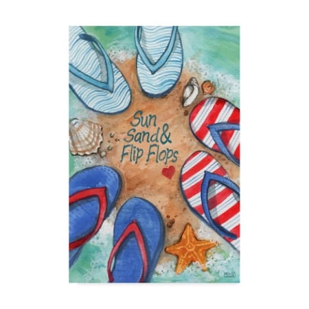 Melinda Hipsher 'Suns And Flip Flops' Canvas Art,12x19